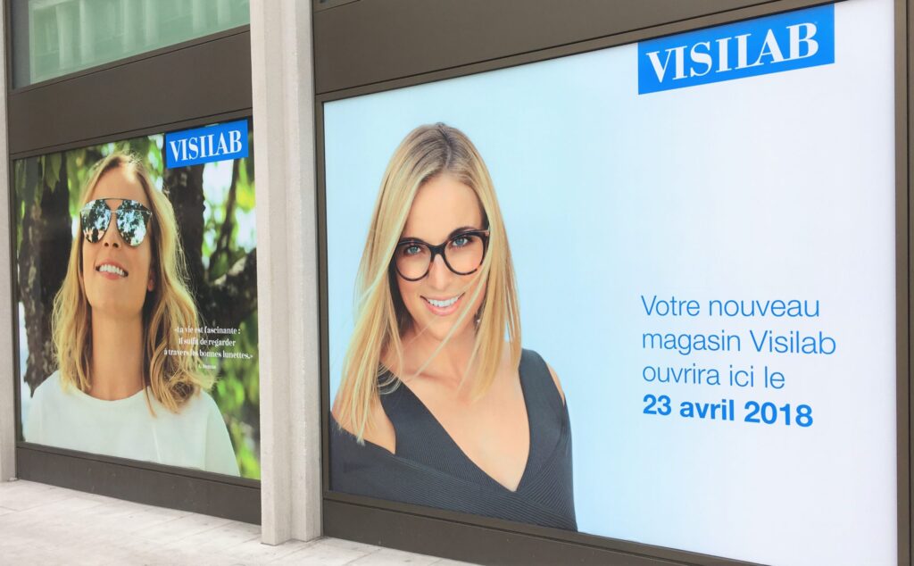 Vitrophanie imprimée sur vitrine
