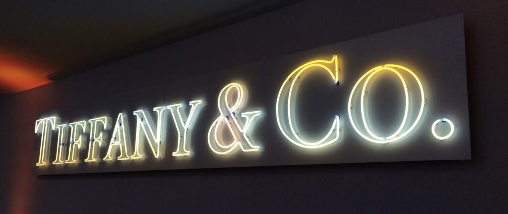 Enseigne Vintage en tube néon de Tiffany & Co.