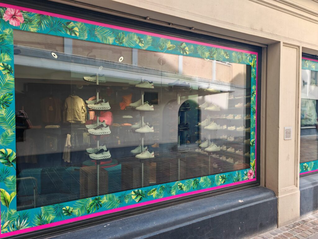 Décoration de vitrine pour François Sport