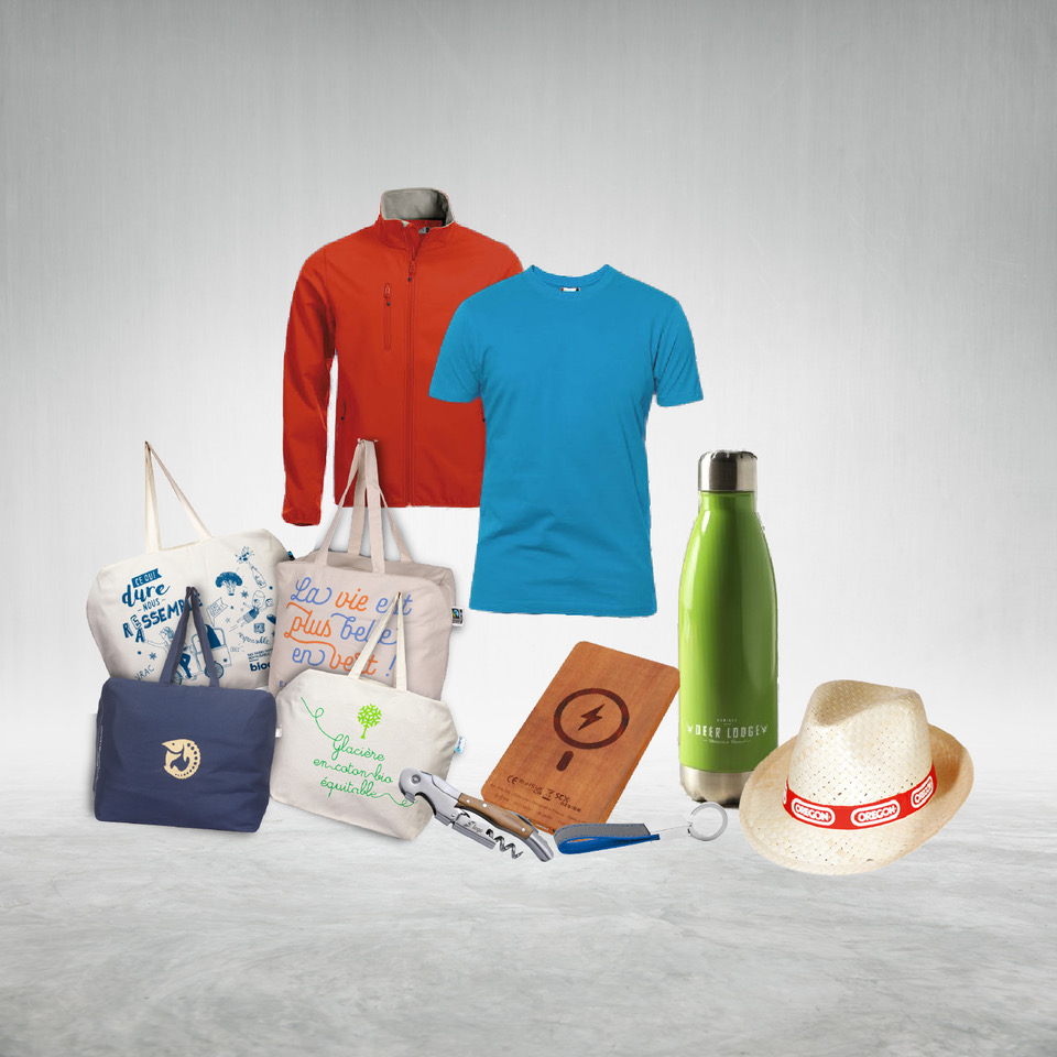 Collection d’objets publicitaires éco-responsables