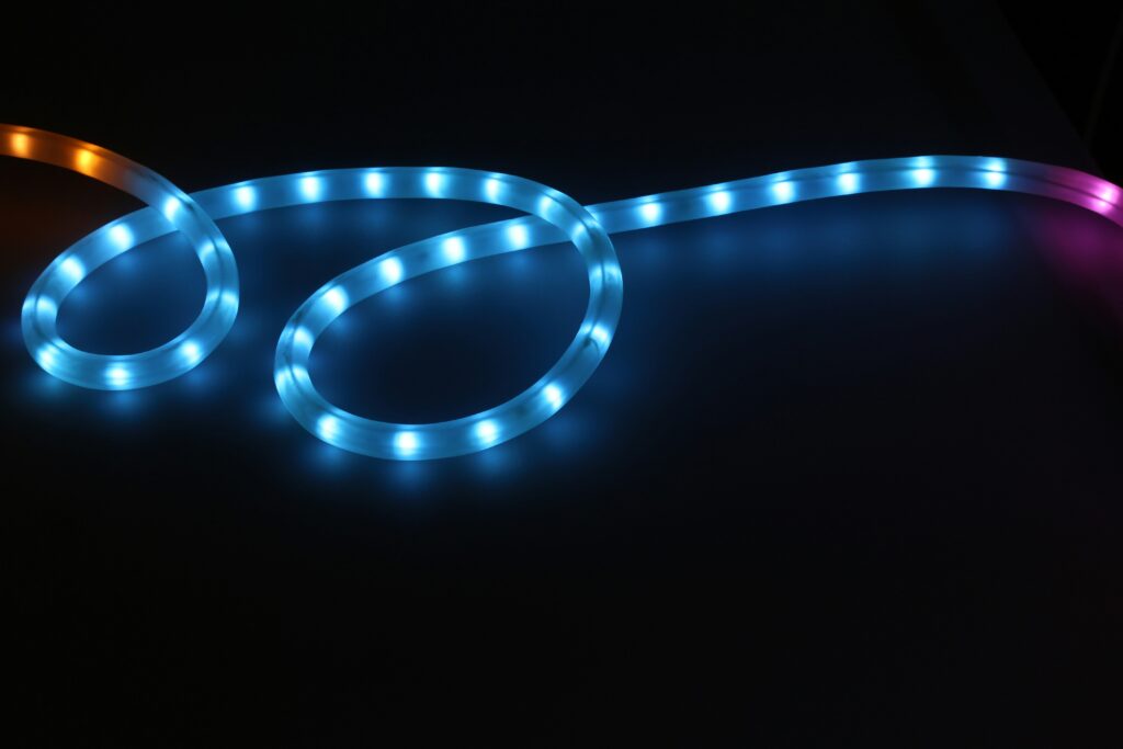 Guirlande LED allumée