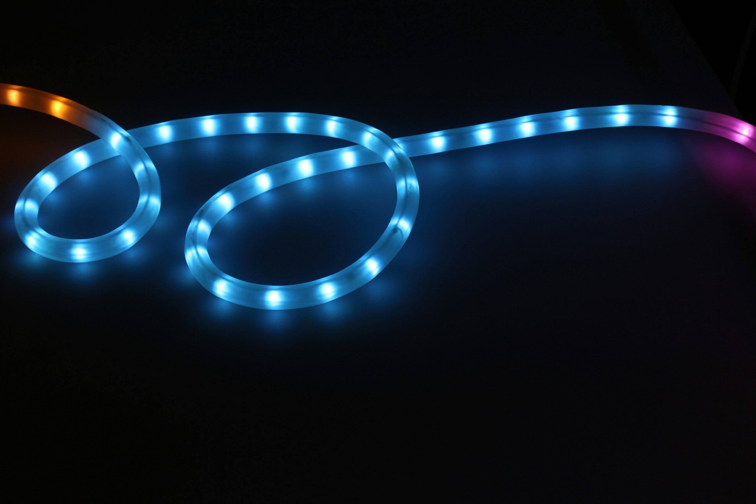 Guirlande LED allumée